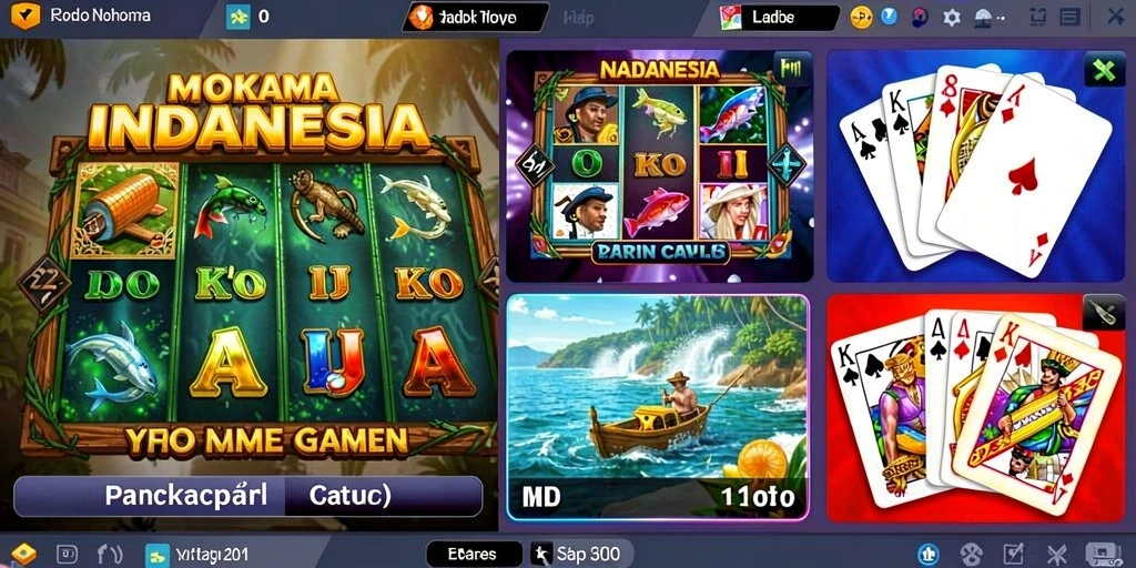 Ragam tema permainan slot yang berwarna-warni dan menarik.
