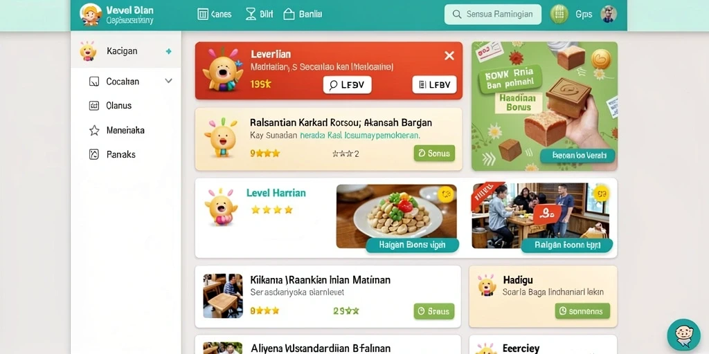 Upgrade karakter dengan item menarik.